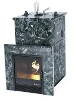 печь для бани изистим сочи м2 premium в четырехс. кожухе из пироксенита вход справа откр.верх