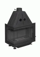 топка каминная альфа 700 lb два стекла левая с черным шамотом патрубок ф200, экокамин