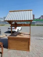 колодец деревянный с металлической крышей 1.4*0,4 м, банный перец