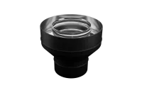 переход феррум на сэндвич нержавеющий, (430/0,8мм), ф130/200, по воде (черный)