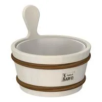 кадушка sawo 340-a, 4 л, с пластиковой вставкой, осина