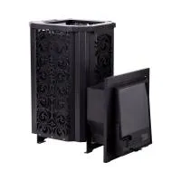 печь для бани сталь-мастер hard 30м хохлома панорама 2025 со стеклом закр каменка дровяная