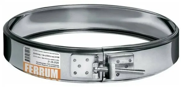хомут феррум обжимной нерж.(430/0,5 мм), ф350 #