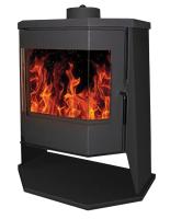 печь-камин бавария панорама призма с плитой экокамин
